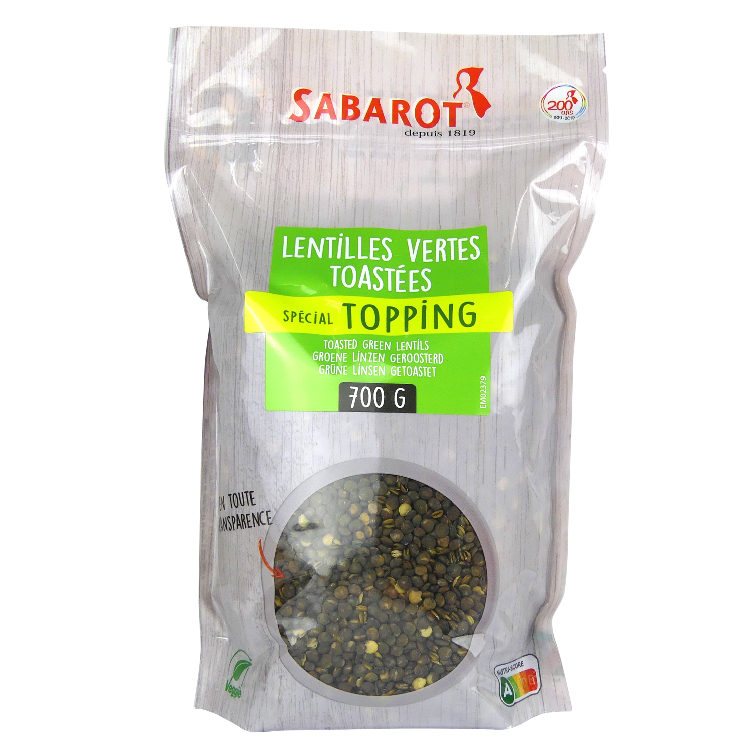 produit lentille toastee sabarot