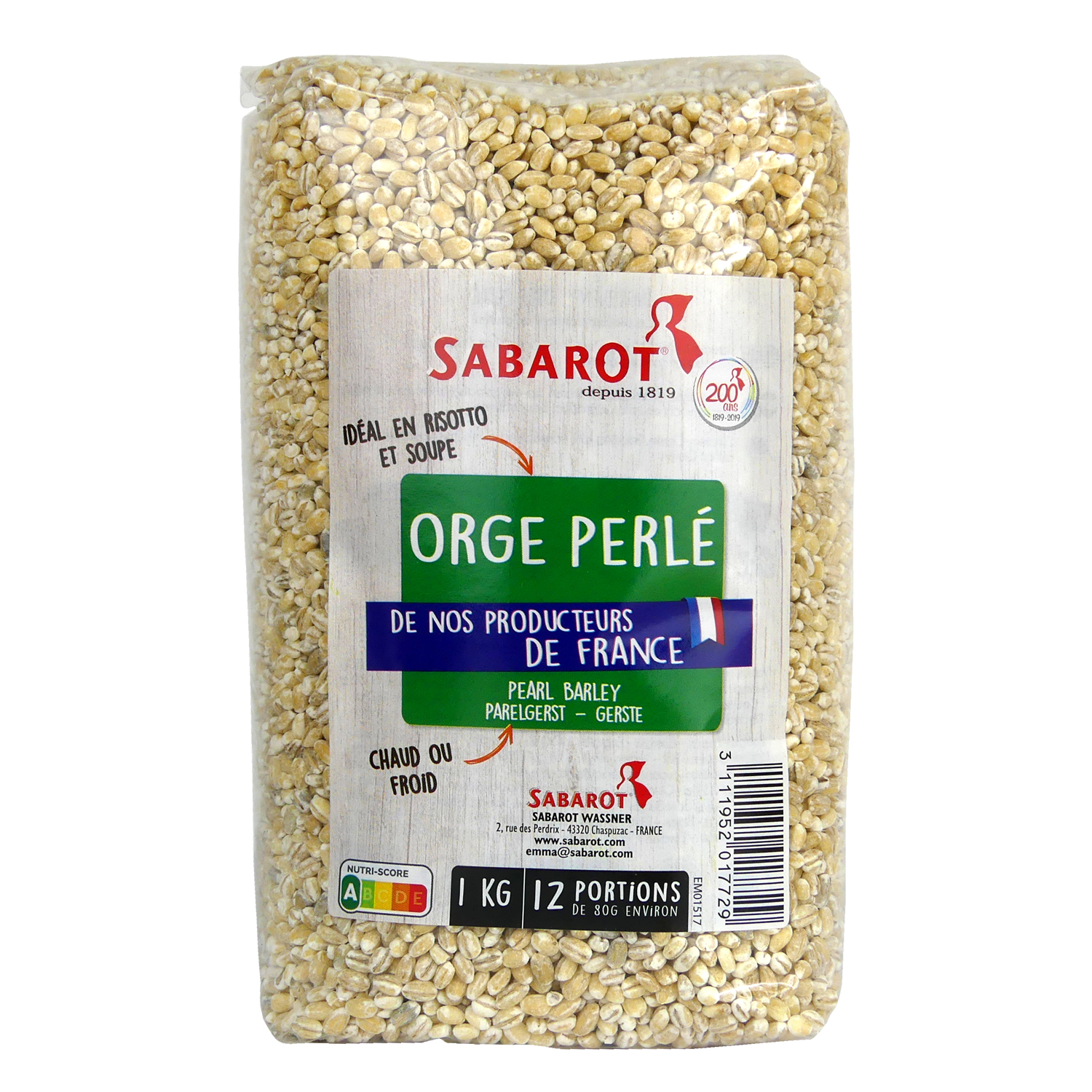 produit orge perlé de france cello sabarot